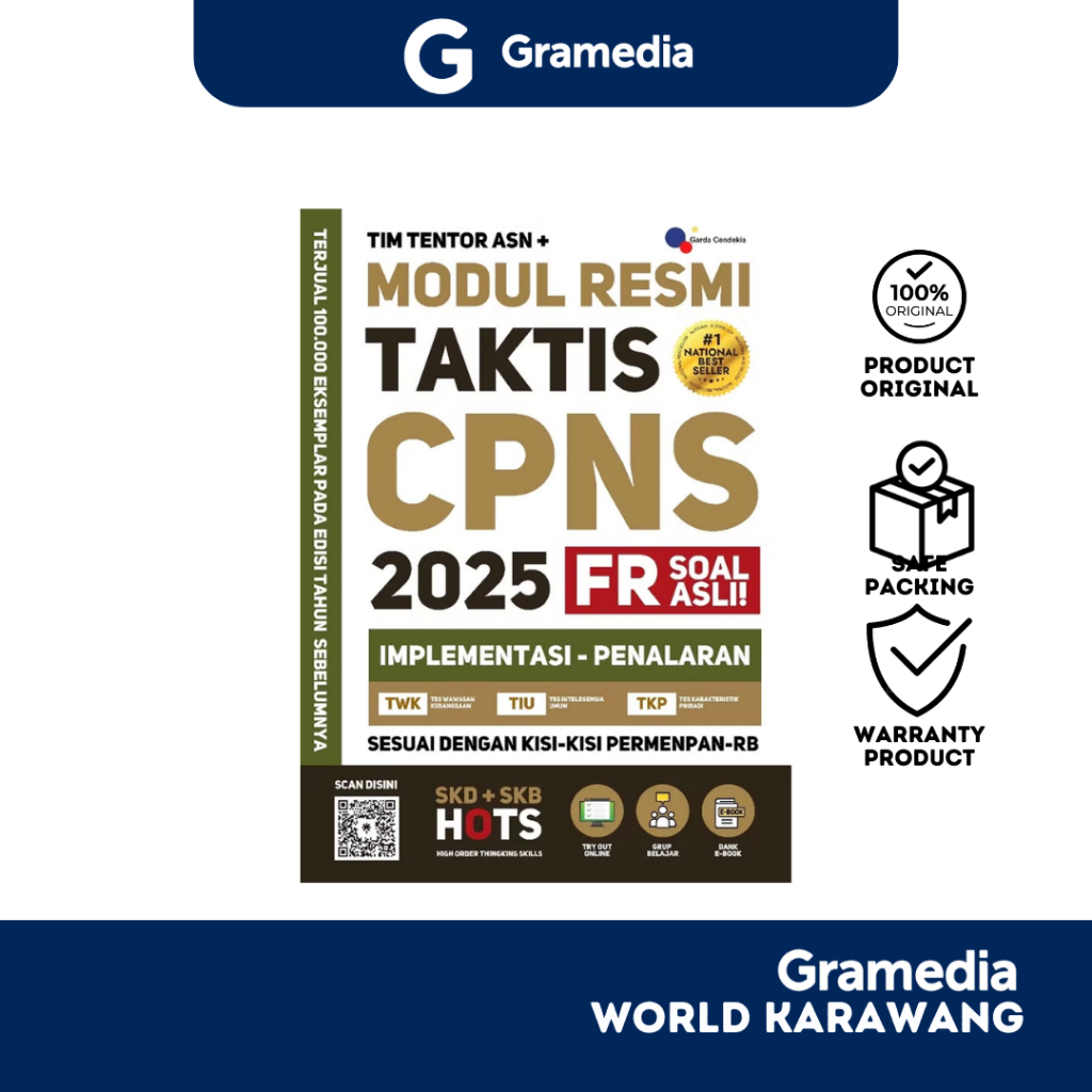 Gramedia Karawang - Buku Referensi -  Modul Resmi Taktis CPNS 2025 - Tim Tentor ASN+