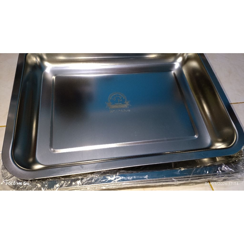 nampan stainless tebal | nampan laboratorium | nampan makanan | nampan prasmanan | nampan serbaguna 