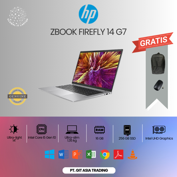 HP ZBOOK FIREFLAY 14 G7 CORE i5 GEN 10