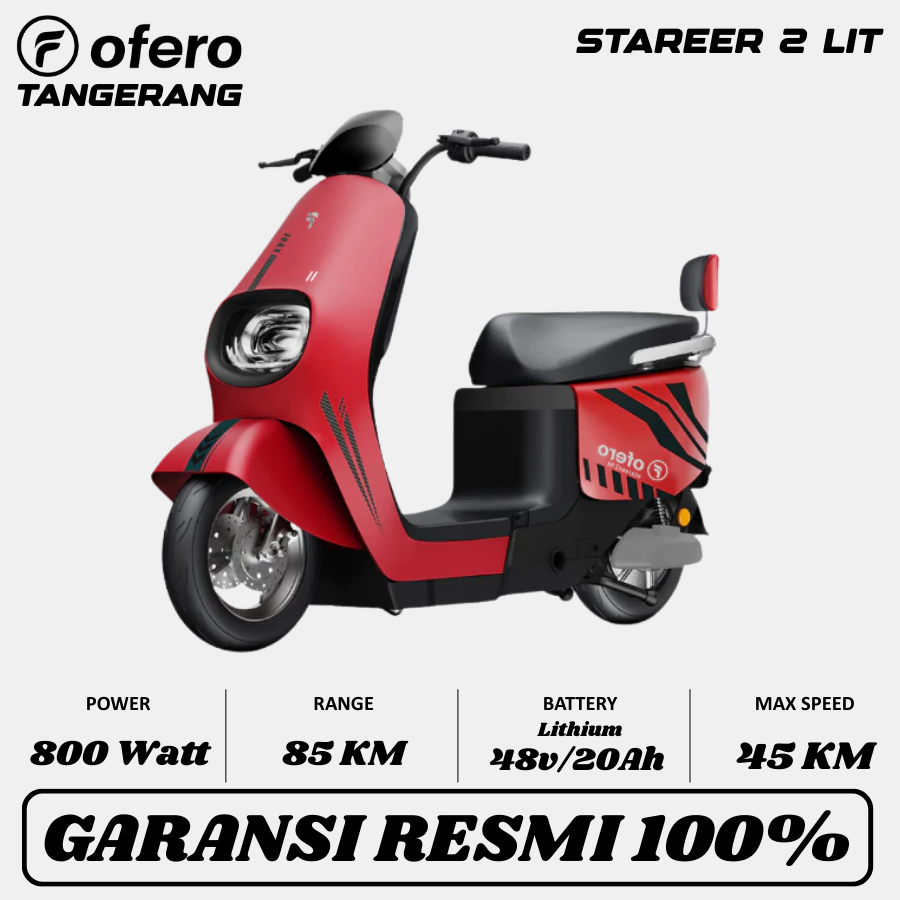 SEPEDA LISTRIK OFERO STAREER 2 LIT GARANSI RESMI 2 TAHUN / OFERO STAREER 3 LIT / MAGICAL 3 LIT