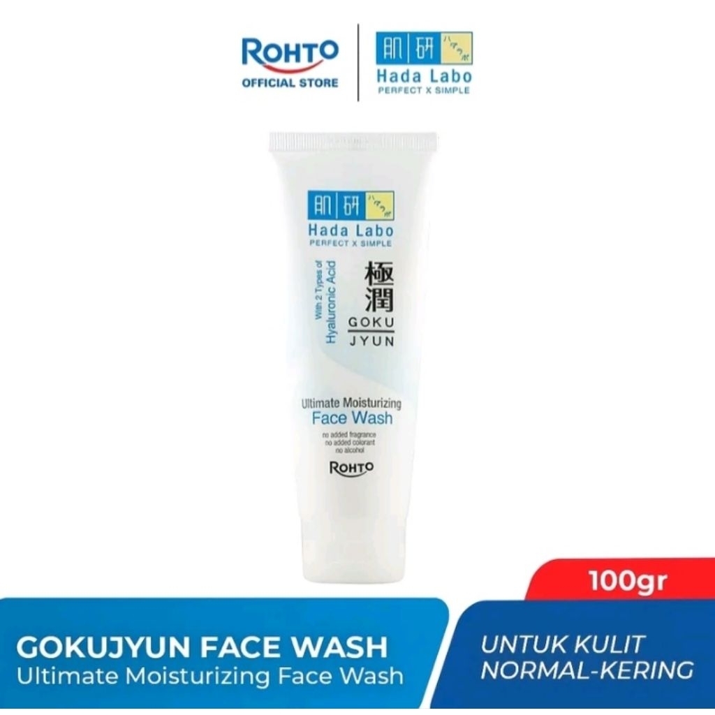 Hada Labo Gokujyun Face Wash - Sabun Cuci Muka Melembapkan, 100ml