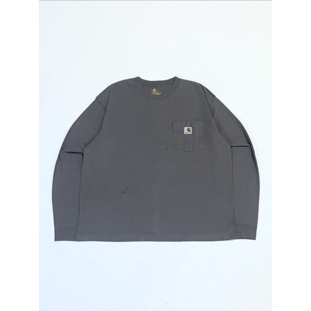 Longsleeve Carhartt Pocket Tee Dark Grey - K126