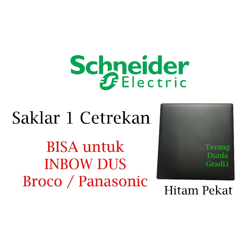 Saklar Tunggal Vivace Schneider Hitam Saklar Engkel Vivace Schneider Saklar Single Vivace Schneider 