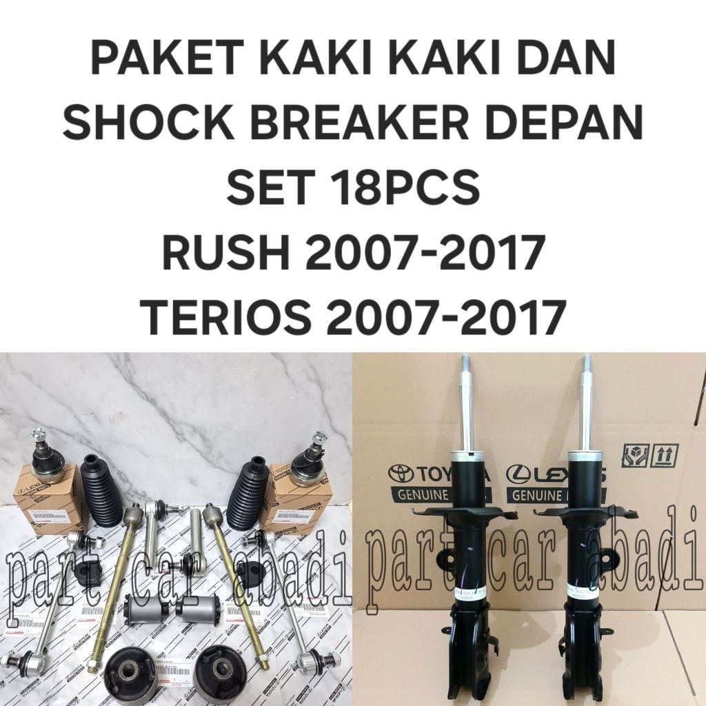 Paket PNP ShockBreaker Shock Breaker Dan Kaki Kaki Komplit Depan Rush Terios 2007 2008 2009 2010 201