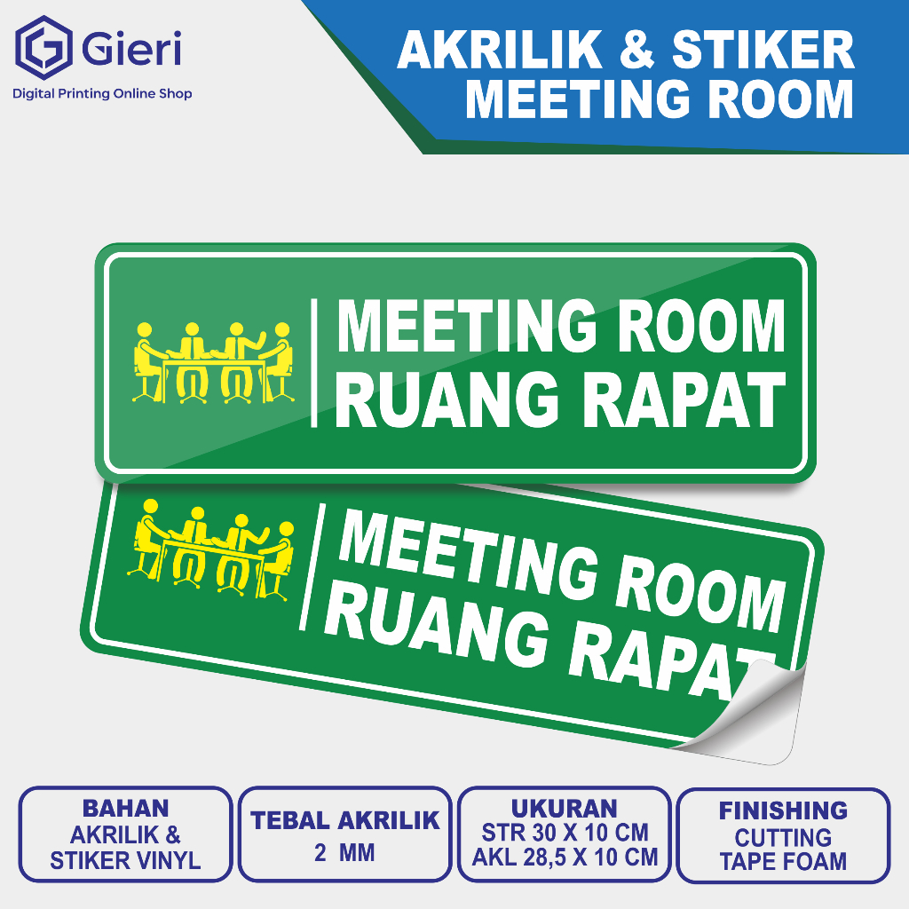 MEETING ROOM / RUANG RAPAT / AKRILIK & STIKER