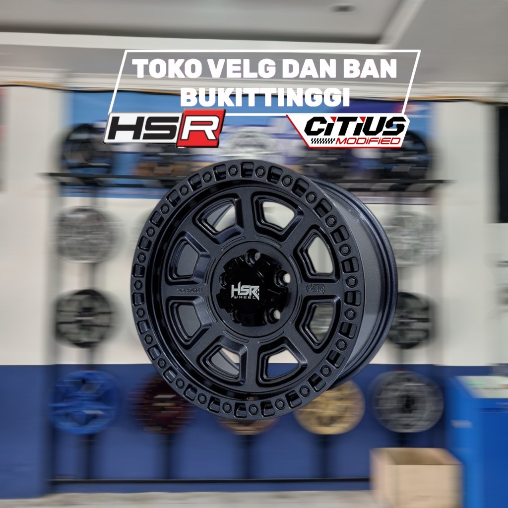 HSR WHEEL Velg Mobil Offroad Ring 16 PCD 5X114.3 RUSH TERIOS INNOVA FREE PENTIL
