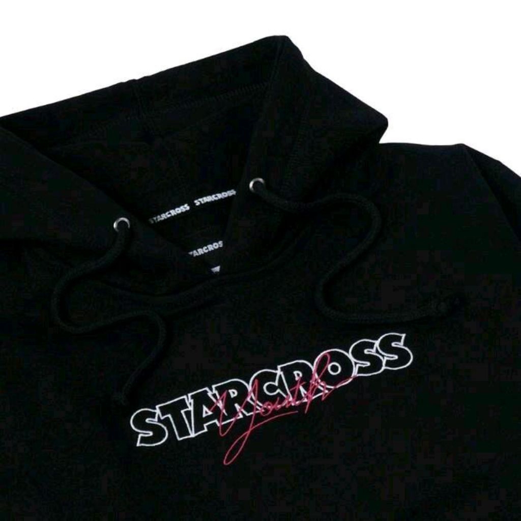 starcross hoodie hitam sweater bahan tebal atasan pria wanita