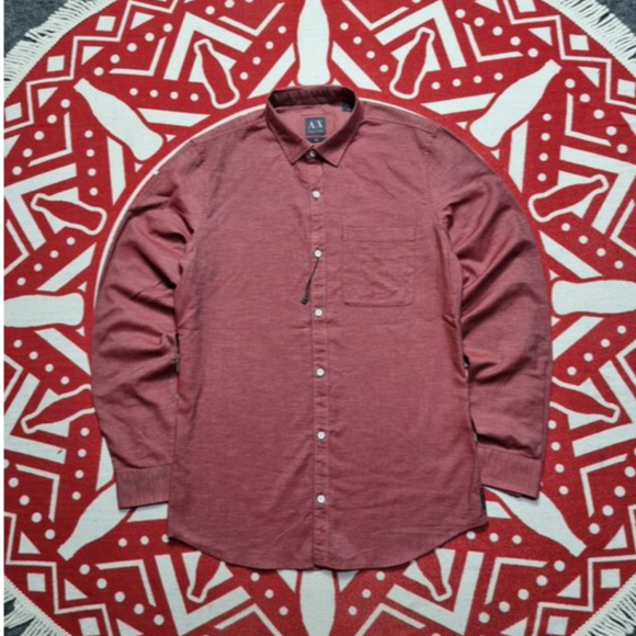 Kemeja pria Armani Exchange slim fit lengan panjang