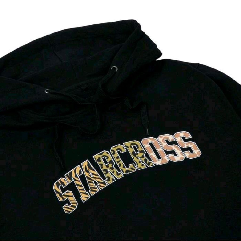 sweater starcross hitam atasan pria wanita hoodie bahan tebal