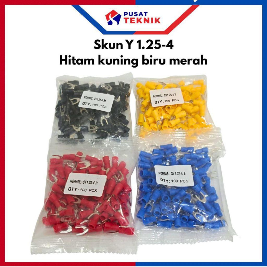 Skun Y 1.5mm Skun Kabel Y 1.25 - 4 Skun Garpu 1.25 - 4
