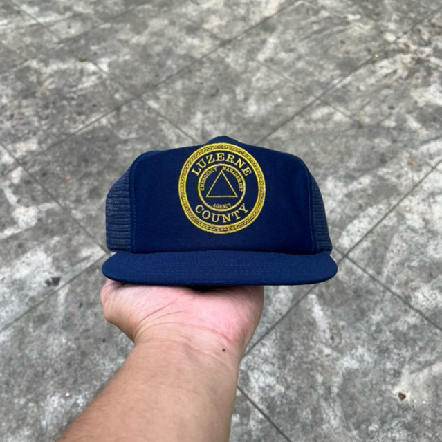 Vintage Trucker Hat The Luzerne County Emergency Management Agency SnapBack Made in USA