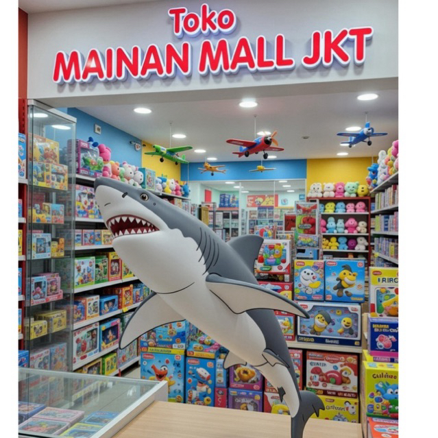 Hiu mainan ikan hiu - mainan edukatif anak simulasi hewan air ikan hiu paus - hiu martil - hiu putih