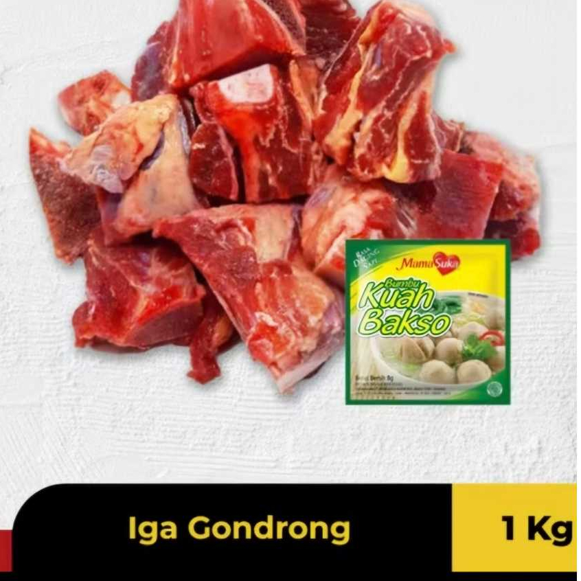 tulang iga gondrong 1 kg free bumbu kuah bakso