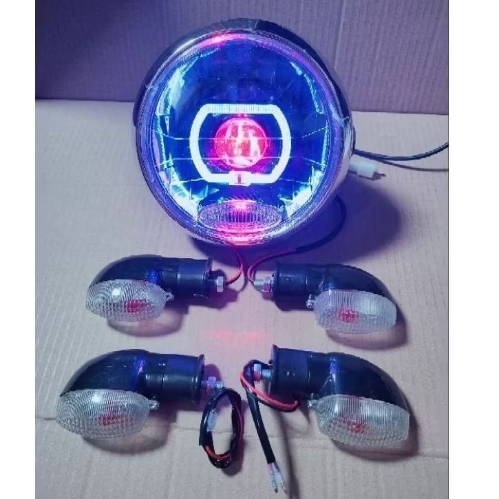 SET LAMPU DEPAN BULAT PLUS SEN ,REFLEKTOR BILED ALA ALA MOTOR VIXION OLD /RX KING PEREDAM 2008