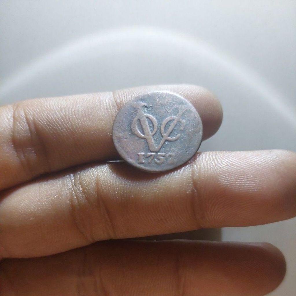 Koin voc Holland 1752 VF asli.
