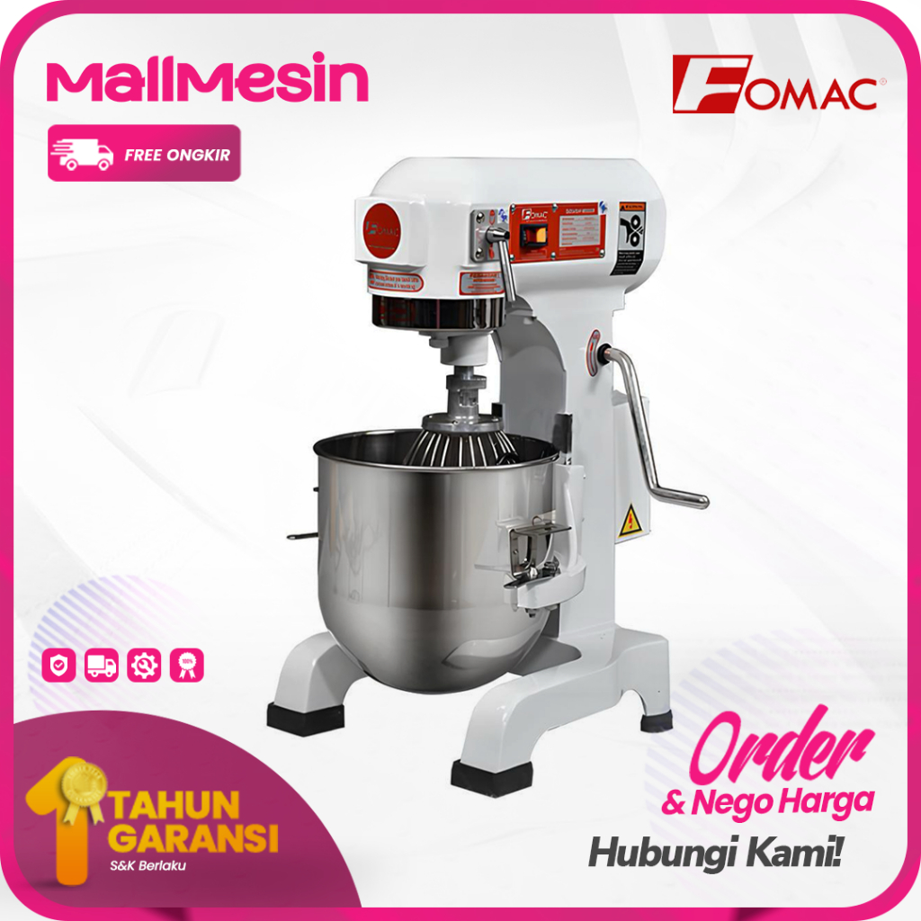 Mixer Roti / Planetary Mixer FOMAC DMX-B20 Kapasitas 5 Kg Adonan