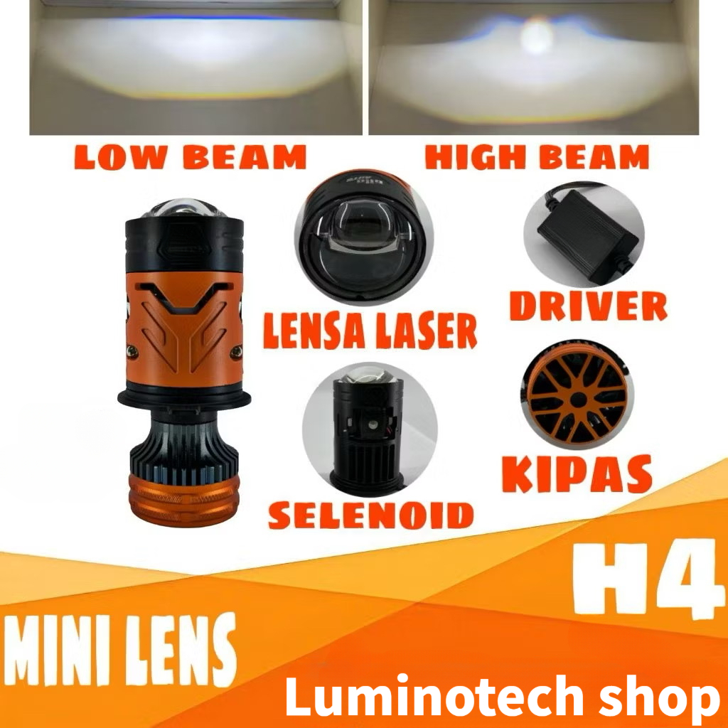 Lampu Otto Apro Laser H4 80W PNP Flat Beam  led motor lampu mobil