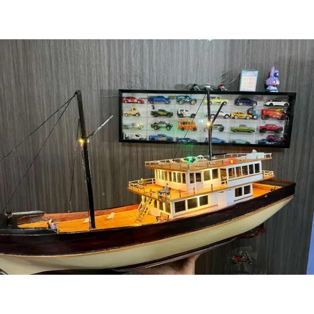 rc boat scale pinisi brushless realsitic light