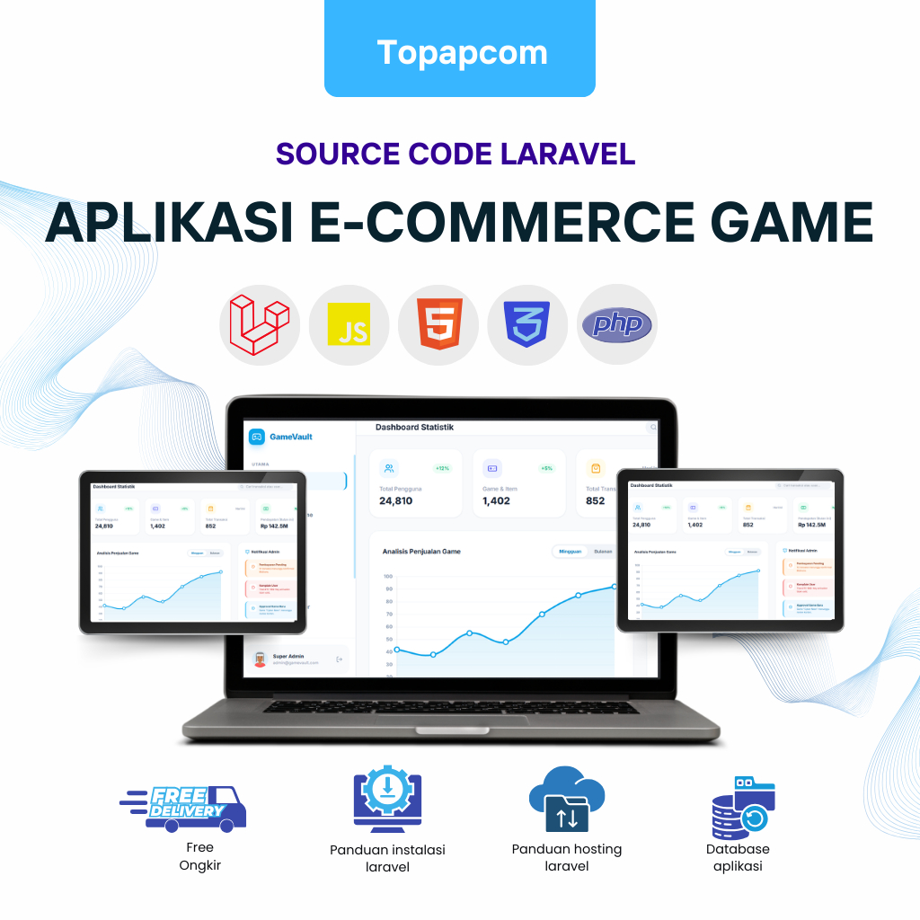 APLIKASI E-COMMERCE GAME LARAVEL | SOURCE CODE + DATABASE