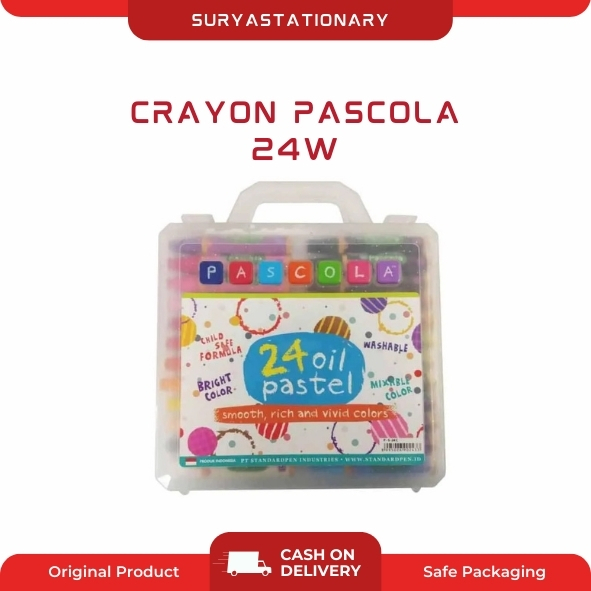 (SET) Crayon Pascola 24W / Krayon pascola 24 Warna / Krayon Murah