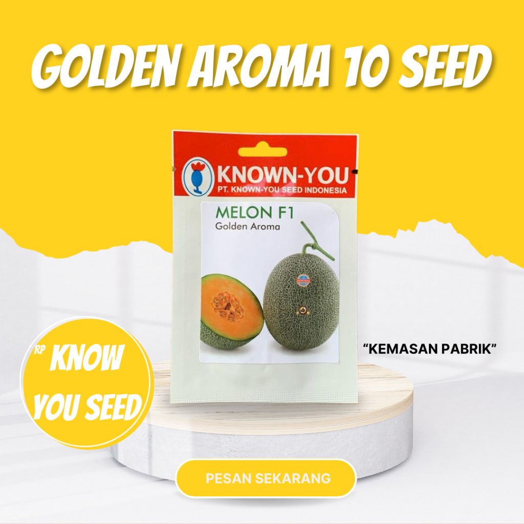 Benih Buah Melon Golden Aroma PT. Known You Melon F1 Golden Aroma 10 biji
