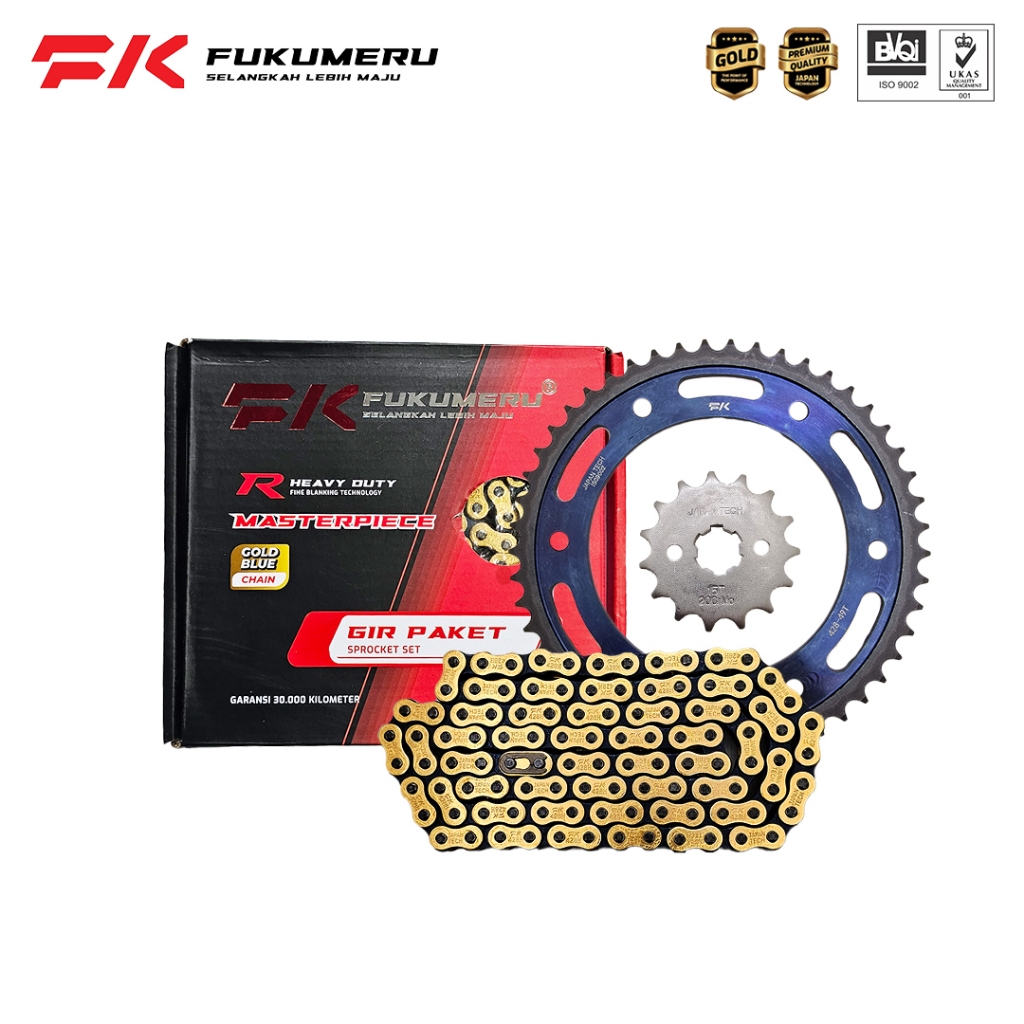FUKUMERU Gear Set Gir Paket CRF 150 L Gold Blue
