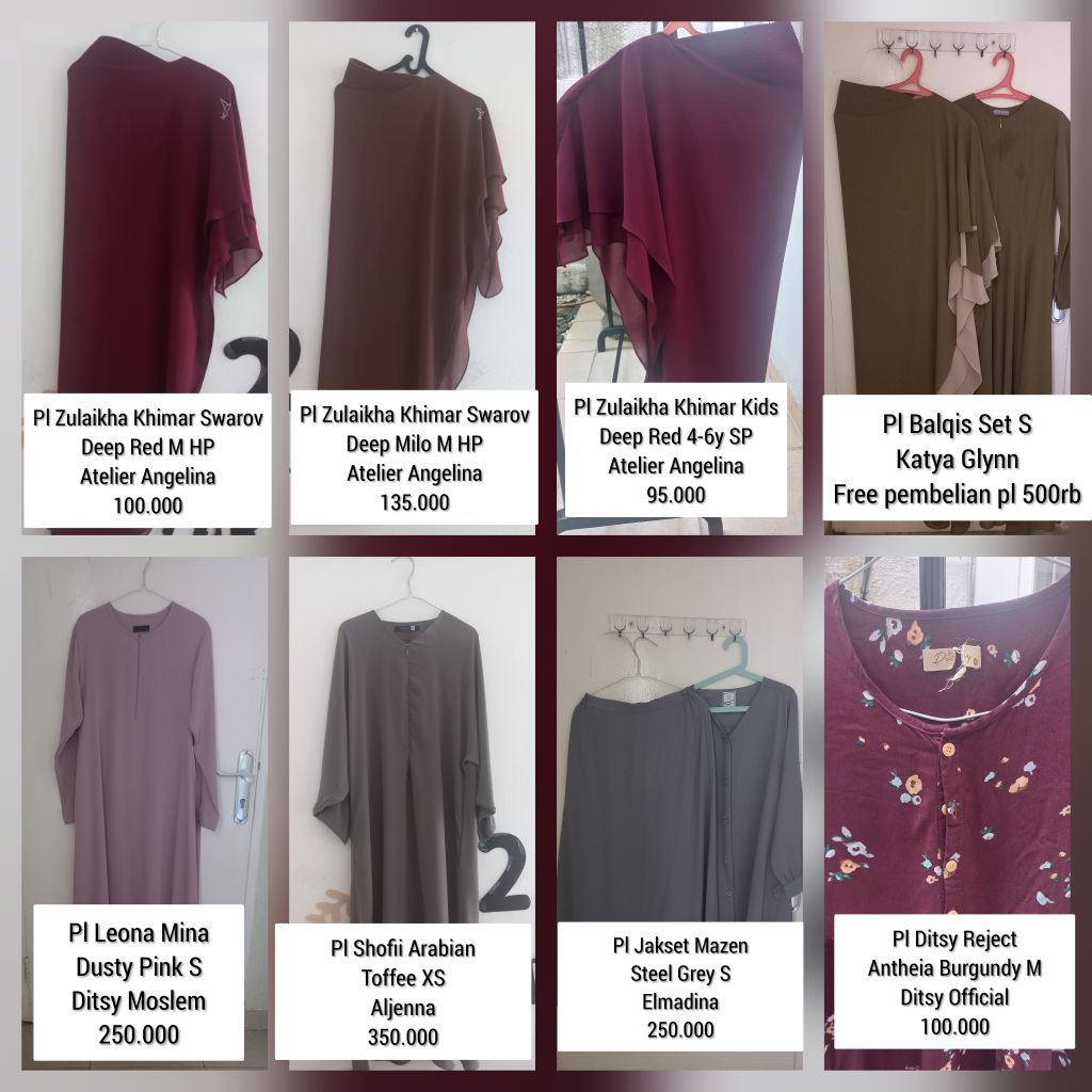 Preloved Brand Elmadina Aljenna Atelier Angelina Ditsy Moslem Ditsy Official
