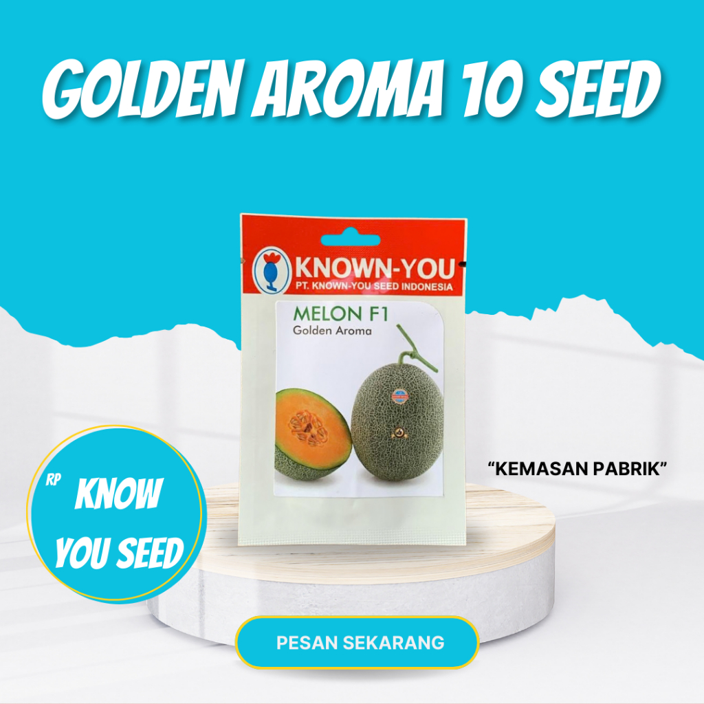 Benih buah Melon F1 GOLDEN AROMA 10 BIJI / Benih Melon Golden