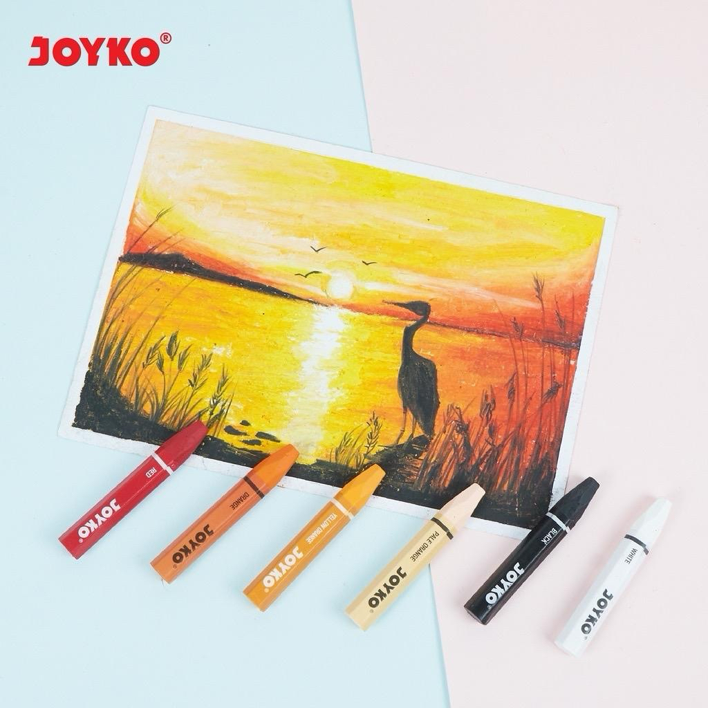 NEW Krayon Minyak Oil Pastel Joyko OP-12CH Besar Kotak / Crayon 12 Warna