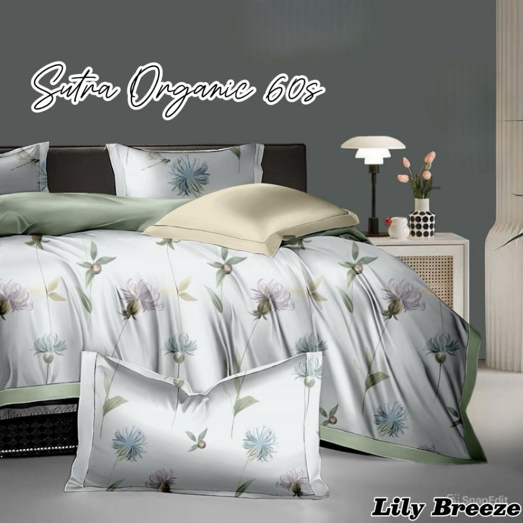 Sprei dan Bedcover Sutra Organic 60s Serat Bamboo / Sprei sutra silk organik 120x200 160x200 180x200