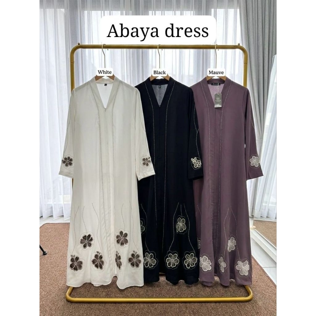 ABAYA DRES TEMPEL GAMIS LEBARAN/GAMIS MODEL ABAYA JUMBO/GAMIS RAYA ABAYA