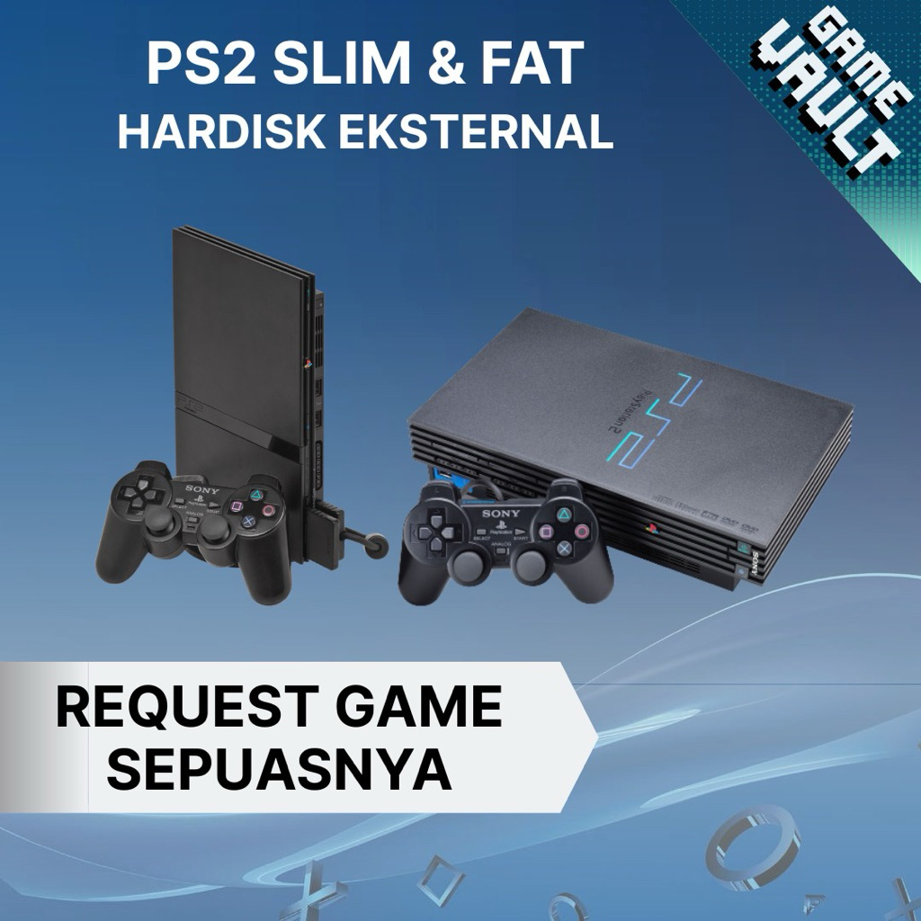 PS2 Fat HDD EKSTERNAL fullset 2 stik ps hardisk game stick
