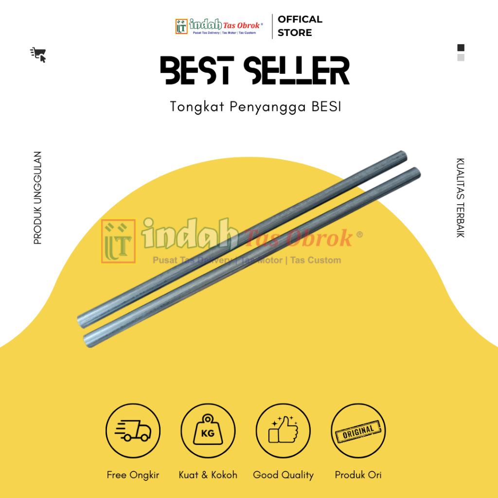 INDAH Tas Obrok - TONGKAT BESI UNTUK TAS POS MOTOR