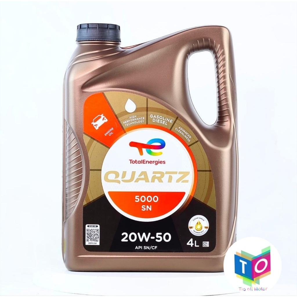 Oli Total Quartz 5000 20W-50 SN Oli Mesin Mobil 1.Liter  / 4.Liter