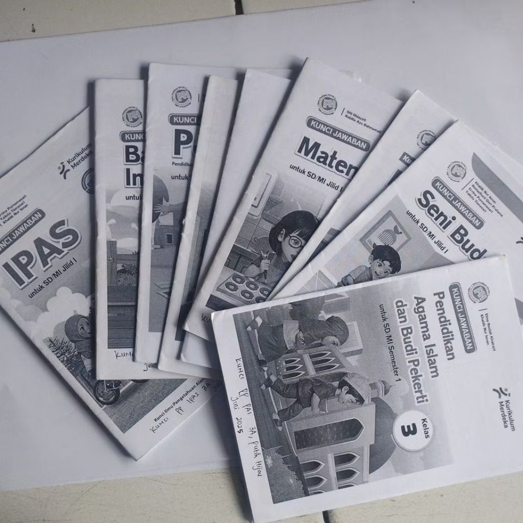 KUNCI JAWABAN LKS KELAS 3 SD/MI SEMESTER 1, PUSTAKA PERSADA