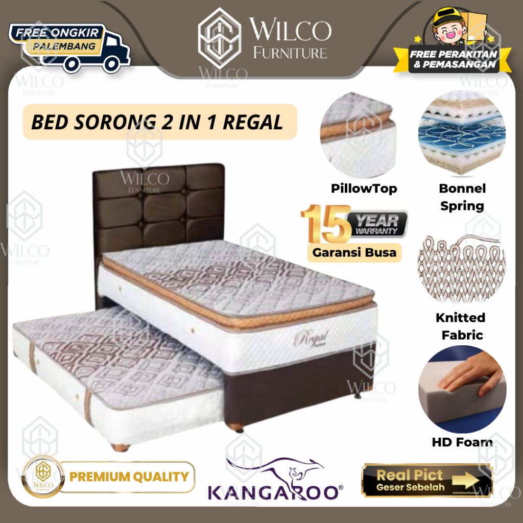 Kasur Springbed Regal Kangaroo 2 In 1 Pillow Top | Bed Sorong Regal Murah Palembang