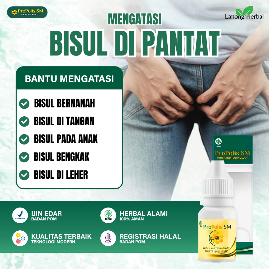 Obat Bisul Herbal Oles Paling Laris - Propolis SM Brazil ASLI BPOM - Solusi Bisul di Pantat Ketiak L