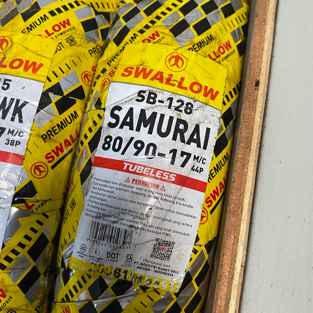 BAN LUAR SWALLOW TUBELESS 80/90-17 RING 17