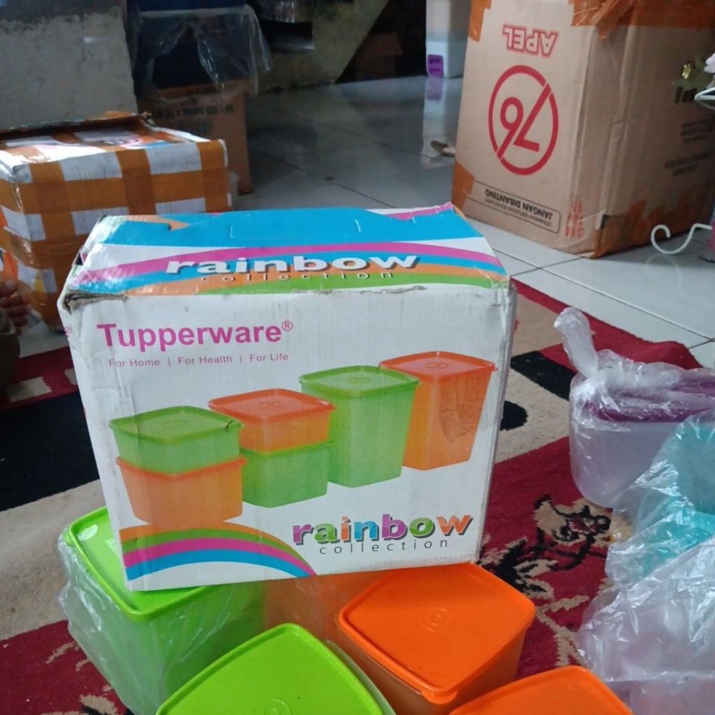 rainbow collection tupperware