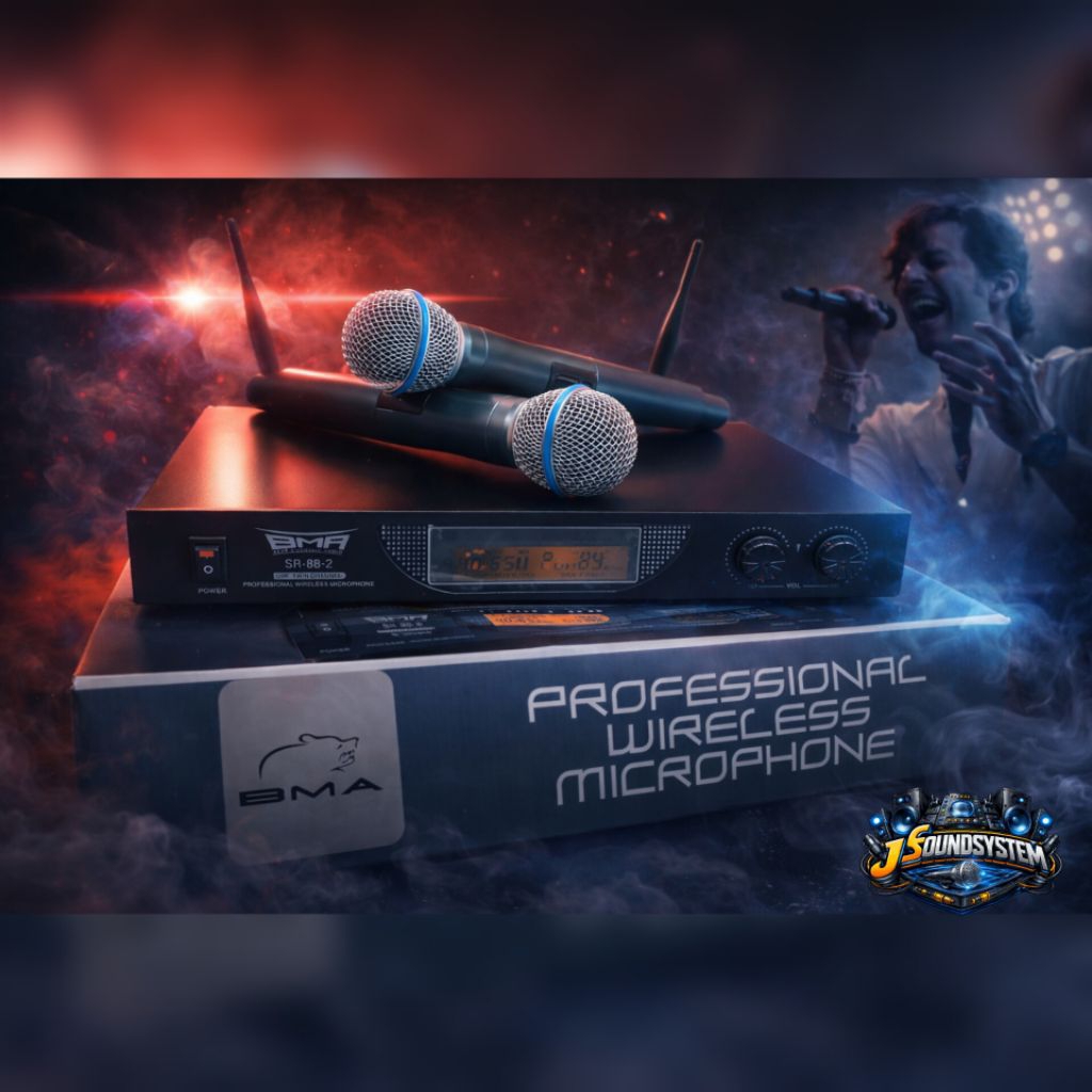 MIC WIRELESS BMA ORIGINAL / BMA SR-88-2 / PROFESSIONAL MICROPHONE WIRELES