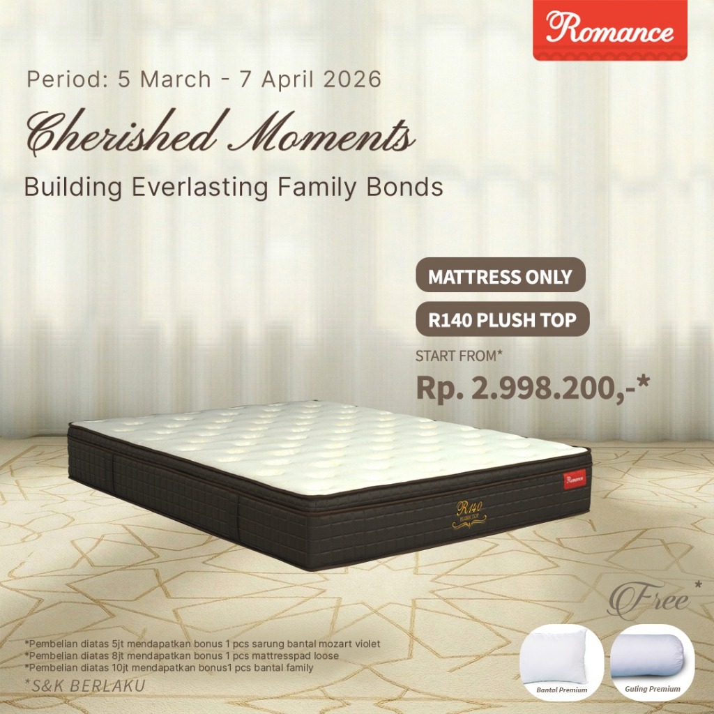 Romance - R140 Plushtop MATRES ONLY (Romance Grosir)