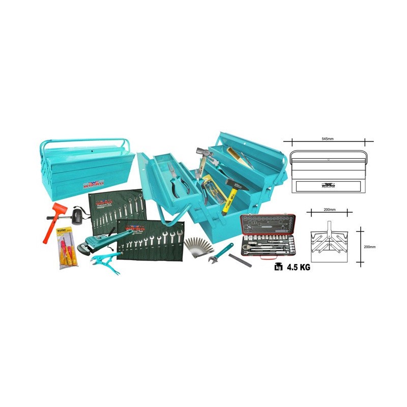Tool Kit Kunci Set 75pcs WIPRO TS-075 / Tool Kit Sock Sok Set Box WIPRO TS075 - TOOL KIT SET BOX WIP