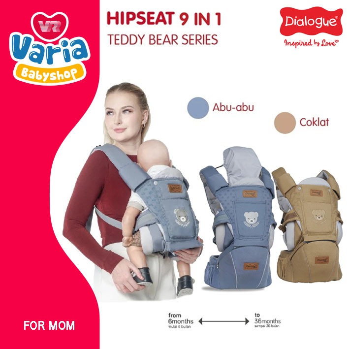 Dialogue Hipseat 9in1 Teddy Bear Series / Gendongan M-Shape / Gendongan Hipseat | DIALOGUE BABY