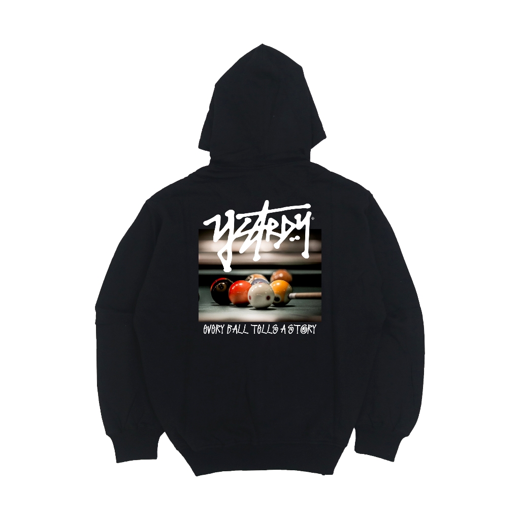 Yesterday – Jaket Hoodie Zipper Distro Pria Wanita Kece Tebal Sweater Premium Original Hitam Balls