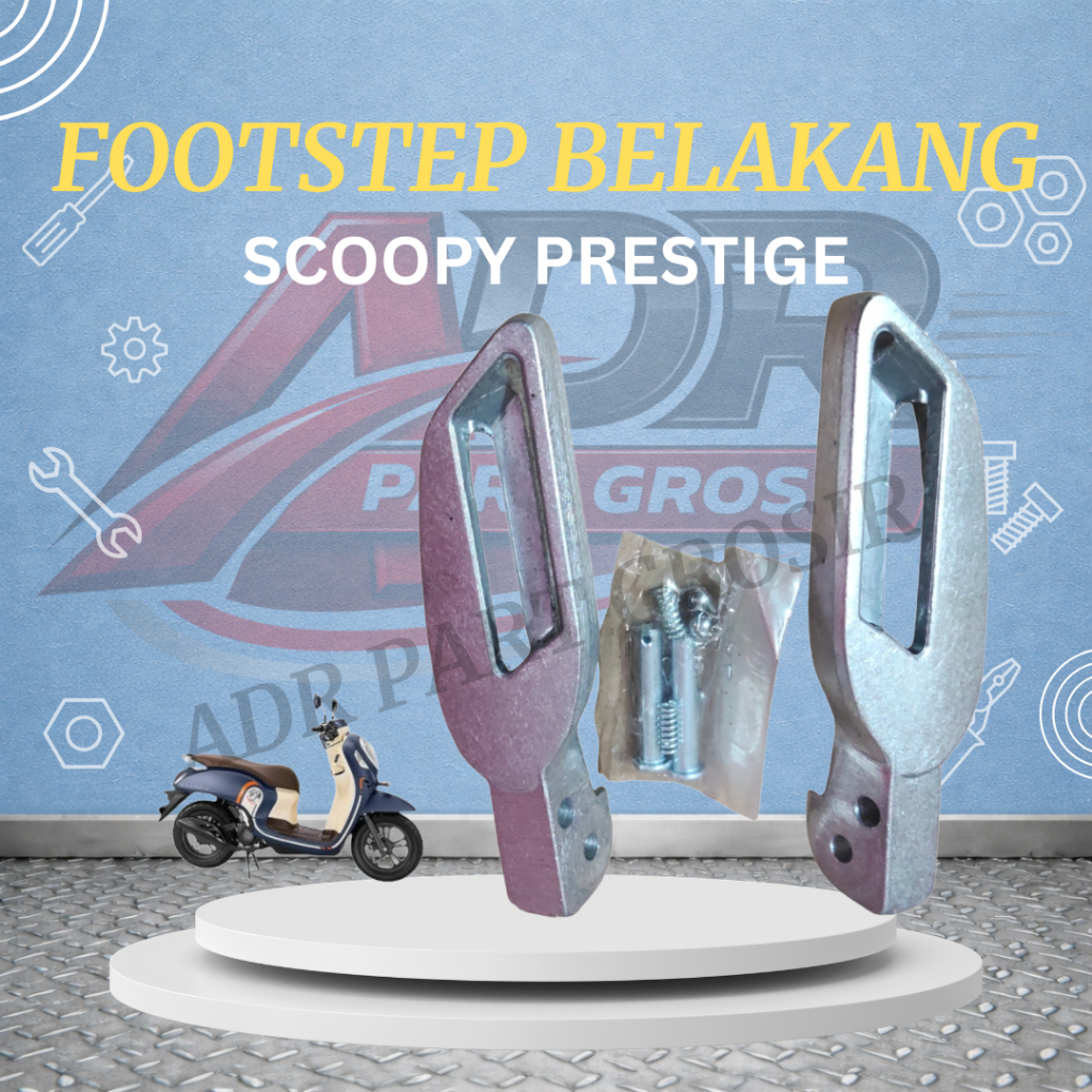 Footstep belakang honda scoopy prestige 2021-2023 injekan belakang scoopy k2f