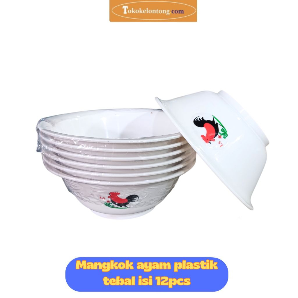 Mangkok ayam plastik/mangkok ayam best seller/mangkok ayam jago/mangkok plastik ayam