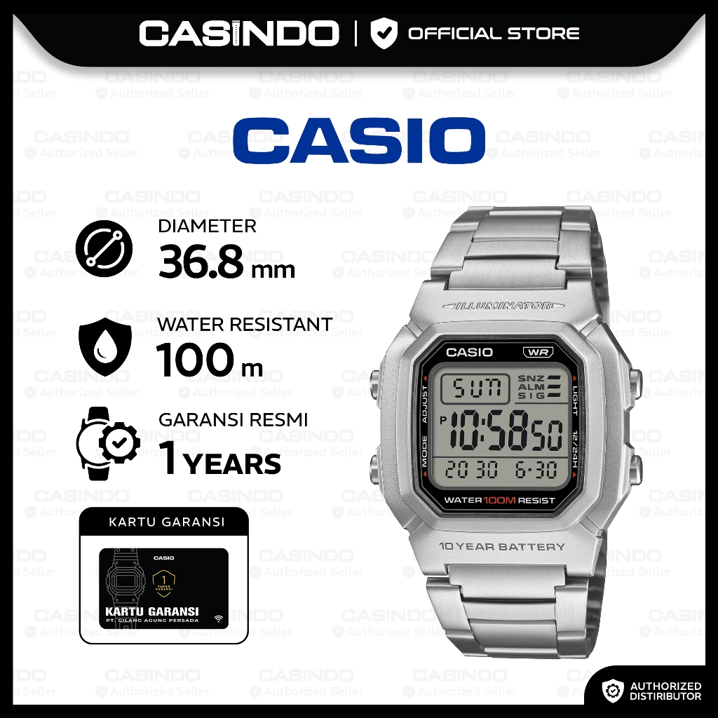 Jam Tangan CASIO W-800HD-1AVDF Digital