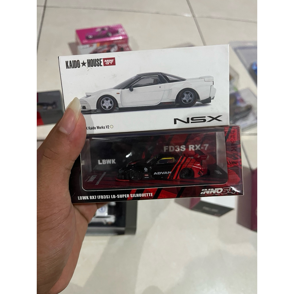 2 pcs Minischale ( kaido nsx putih + inno rx7 advan)