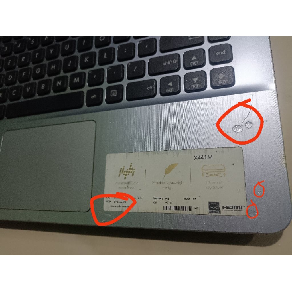 Casing case laptop asus x441 x441m x441s x441b x441u x441n fullset