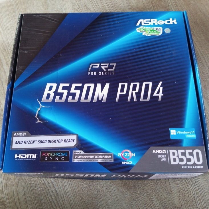 [SECOND] Motherboard Asrock B550M Pro4 Socket AM4 Micro ATX Fullset